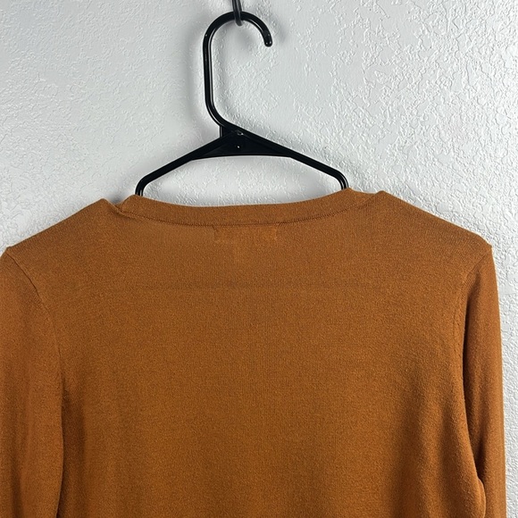 Forever 21 Women's V-Neck Button-Up Cardigan Brown Sz S Long Sleeve Office Core - Picture 8 of 8